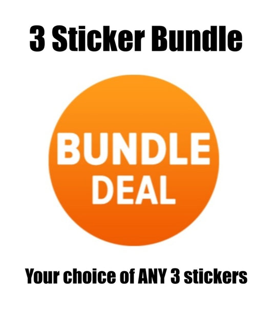 3 sticker bundle deal... your choice of ANY 3 stickers